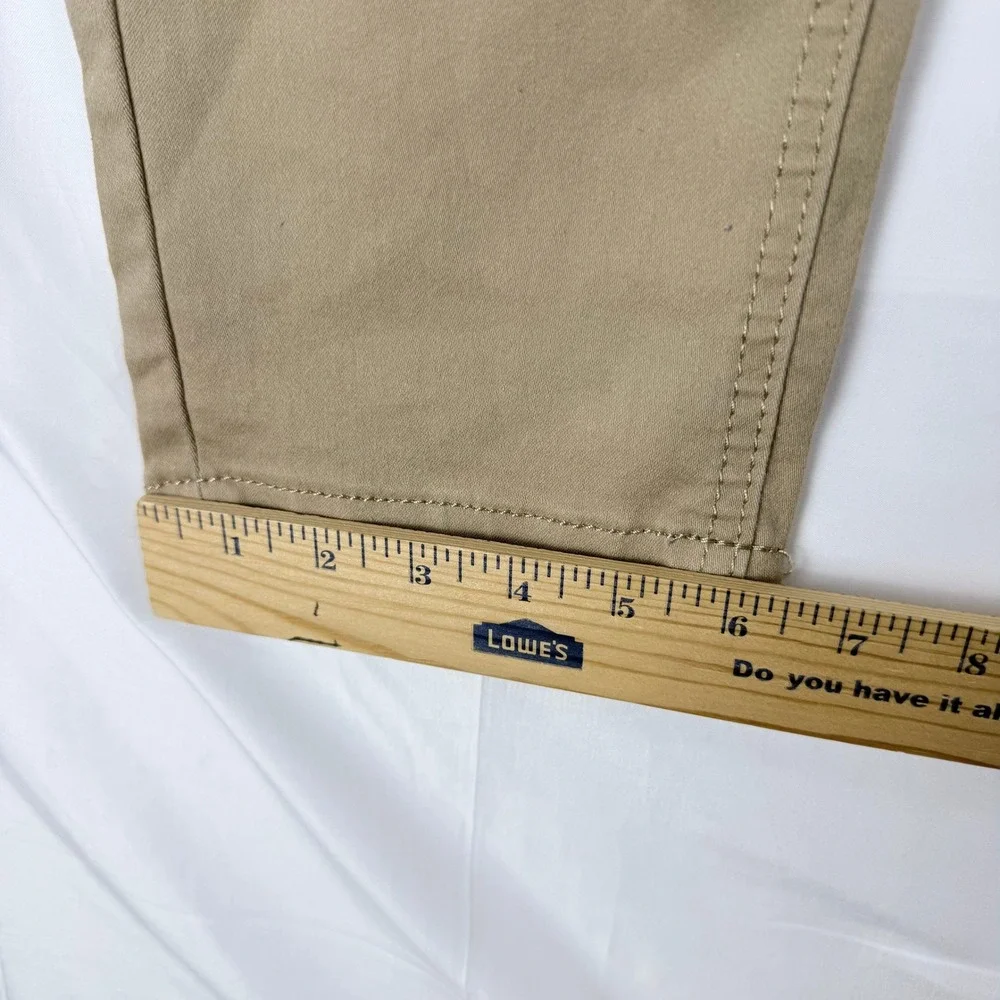 Scott James Mens Slim Fit Tan Khaki Pants Chinos Cotton Stretch Size‎ 33x32
